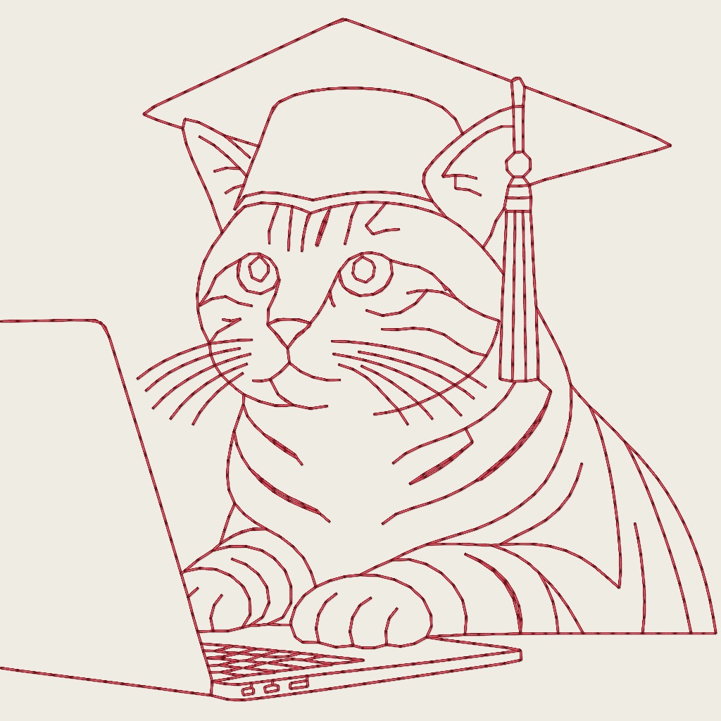 The embroidery design "Cat Redwork Design"